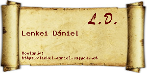 Lenkei Dániel névjegykártya